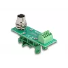Adaptador de módulo de transferência DeLOCK M12 4 pinos codificação A conector fêmea para bloco de terminais de 5 pinos