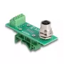 Adaptador de módulo de transferência DeLOCK M12 4 pinos codificação A conector fêmea para bloco de terminais de 5 pinos