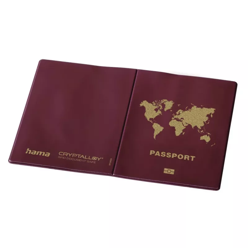 Porta-passaporte Hama International bordô polietileno