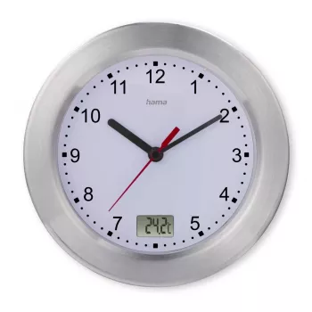 Relógio de quartzo Hama Mauritius redondo prateado, branco