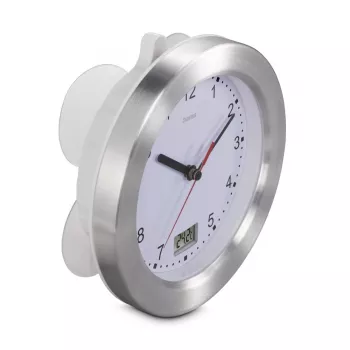 Relógio de quartzo Hama Mauritius redondo prateado, branco