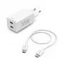 Carregador power bank para dispositivo móvel Hama 00125116, smartphone, tablet branco AC carregamento rápido interior