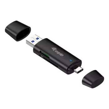 Equip 245462 Leitor de cartões USB 3.2 Gen 1 (3.1 Gen 1) Type-A/Type-C Preto