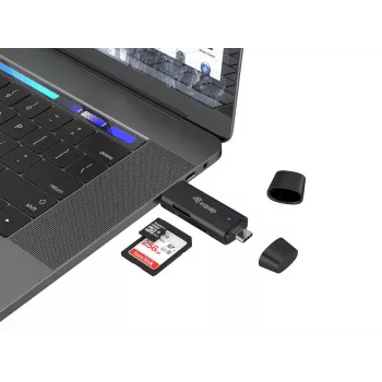 Equip 245462 Leitor de cartões USB 3.2 Gen 1 (3.1 Gen 1) Type-A/Type-C Preto