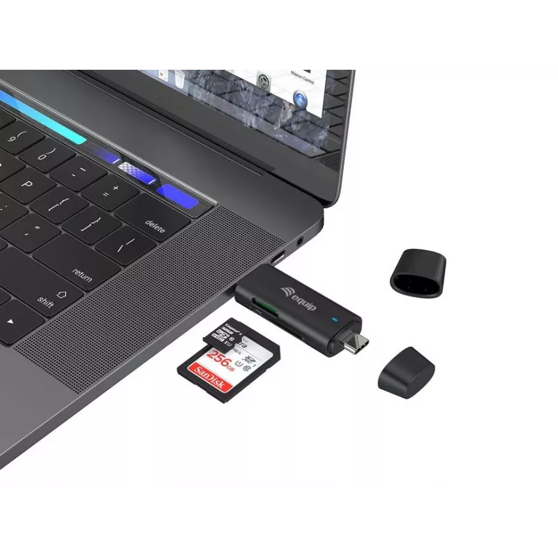 Equip 245462 Leitor de cartões USB 3.2 Gen 1 (3.1 Gen 1) Type-A/Type-C Preto