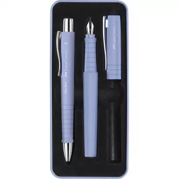 Caneta esferográfica e caneta de tinta permanente Faber-Castell Poly Ball Conjunto Lilás 3 unid.