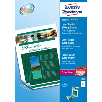 Papel de impressora Avery Zweckform Premium Colour Laser papel fotográfico A4 120 g/m² brilhante 200 folhas