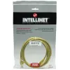 Cabo de rede patch Intellinet, Cat5e, 1 m, amarelo, CCA, U/UTP, PVC, RJ45, contactos banhados a ouro, sem patilha, proteção anti-dobra moldada, garantia vitalícia