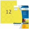 Etiquetas autoadesivas HERMA Neon A4 Ø 60 mm redondas amarelo fluorescente 240 unidades