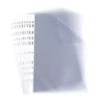 Capa de apresentação ELBA, A4, PP, 0,06 mm, cristalina, aberta em cima, furação europeia, 230 x 307 mm (M970506)
