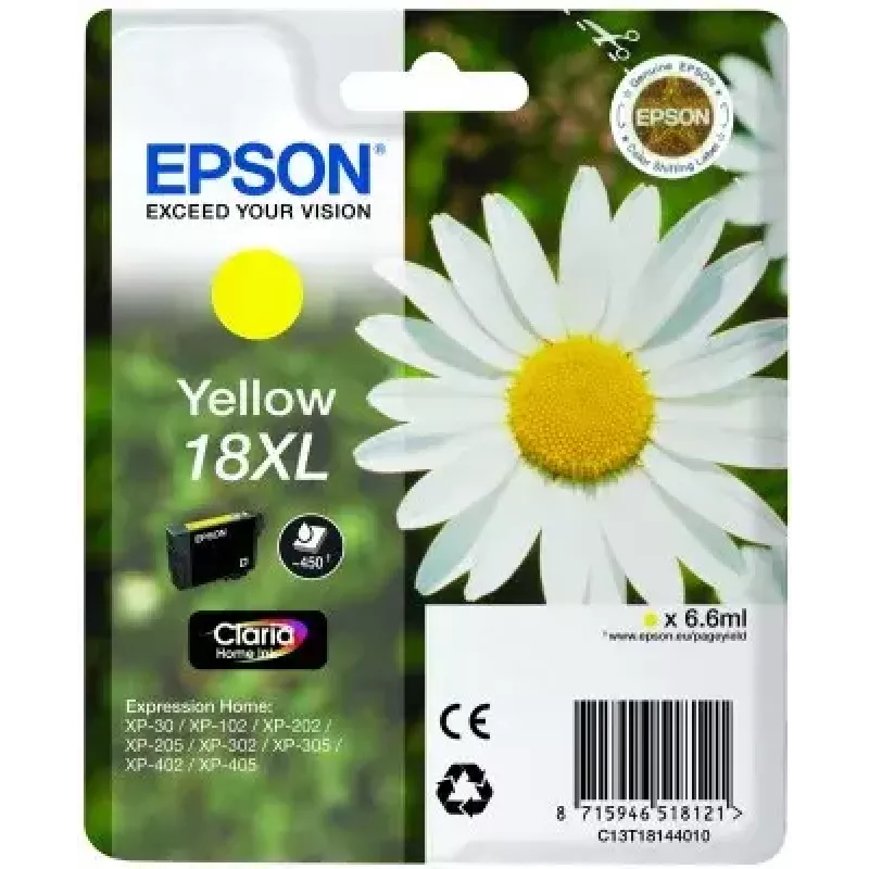 Tinteiro Epson embalagem individual 18XL Claria Home amarelo