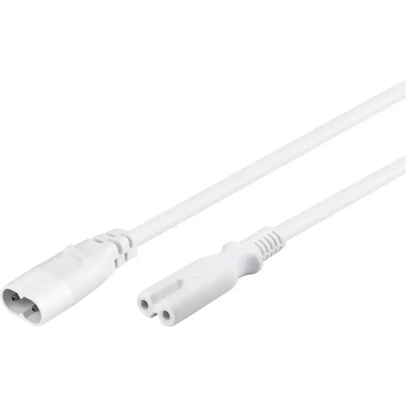 Cabo de extensão C7/C8 Goobay 2m branco