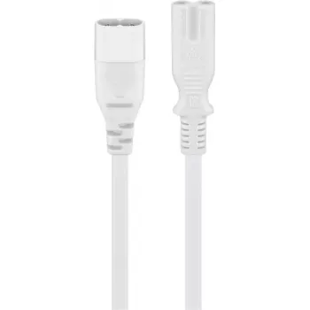 Cabo de extensão C7/C8 Goobay 2m branco