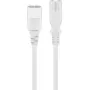 Cabo de extensão C7/C8 Goobay 2m branco
