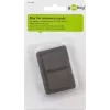 Caixa de armazenamento para cartões de memória GOOBAY 95349 — comporta 4 cartões, compatível com SD/MicroSD/MMC, plástico cinzento transparente