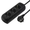 Hama 00108843 Proteção contra sobretensões preta 3 tomada(s) AC 230 V 5 m