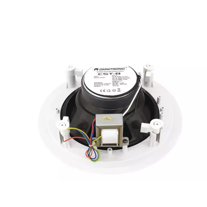 Altifalante de 2 vias Omnitronic 80710232 branco com fios 40 W