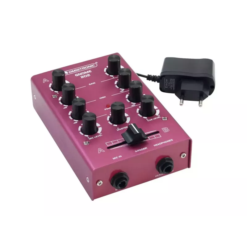 Omnitronic GNOME-202 2 canais 20 - 20000 Hz vermelho