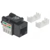 Intellinet 210720 tomada keystone Cat6, UTP, RJ-45 fêmea, LSA, preta