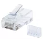 Fichas modulares RJ45 Intellinet, Cat6, UTP, 3 dentes, para fio maciço, contactos banhados a ouro 15 µ, pack de 90