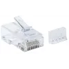 Fichas modulares RJ45 Intellinet, Cat6, UTP, 3 dentes, para fio maciço, contactos banhados a ouro 15 µ, pack de 90