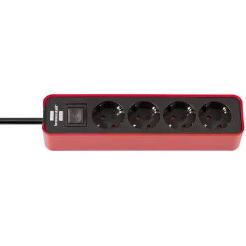 Extensão elétrica Brennenstuhl 1153240070 1,5 m 4 tomadas AC para interior preto vermelho