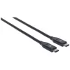 Manhattan 354899 cabo USB-C para USB-C, macho-macho, USB 3.1 Gen 2, moldado, 50 cm, preto