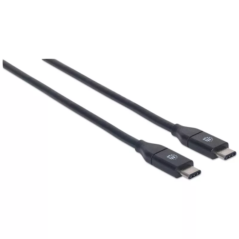 Manhattan 354899 cabo USB-C para USB-C, macho-macho, USB 3.1 Gen 2, moldado, 50 cm, preto