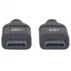 Manhattan 354899 cabo USB-C para USB-C, macho-macho, USB 3.1 Gen 2, moldado, 50 cm, preto