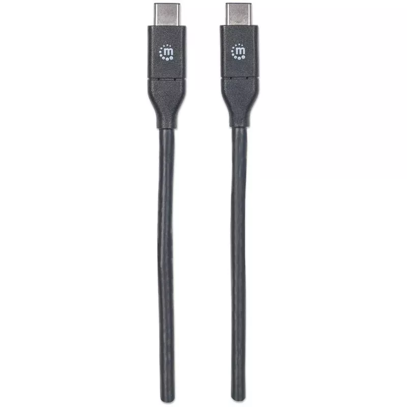 Manhattan 354899 cabo USB-C para USB-C, macho-macho, USB 3.1 Gen 2, moldado, 50 cm, preto