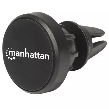 Suporte magnético para grelha de ventilação de automóvel Manhattan, fixação com mola ajustável, colocação e remoção rápidas, base antiderrapante, preto, garantia vitalícia