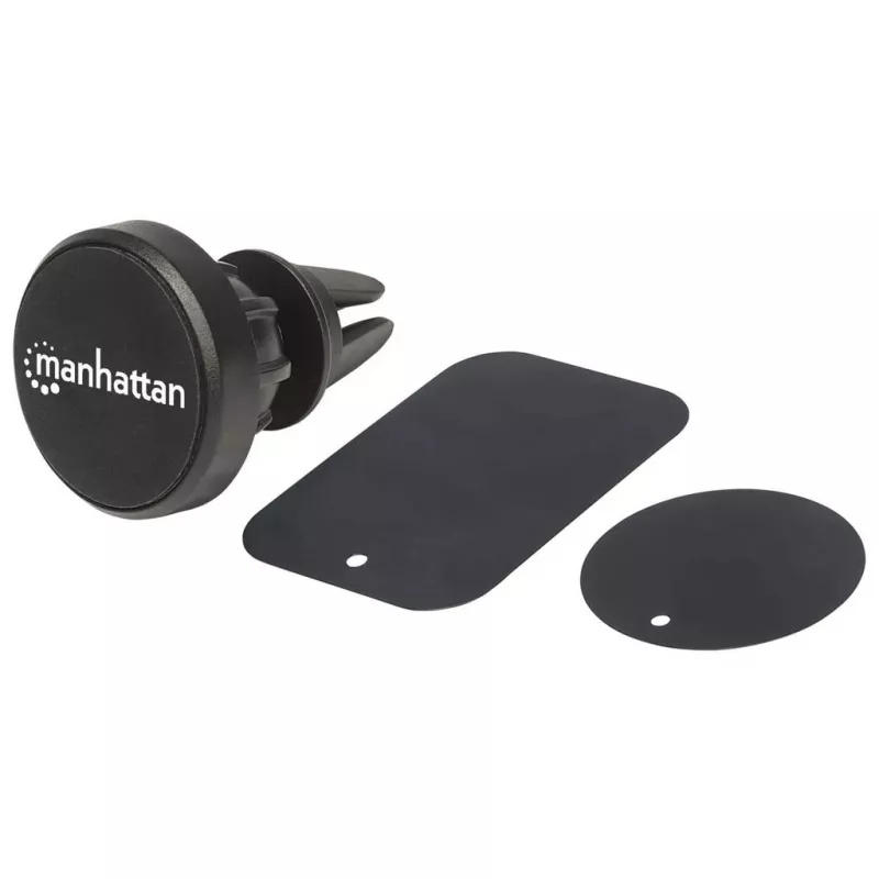 Suporte magnético para grelha de ventilação de automóvel Manhattan, fixação com mola ajustável, colocação e remoção rápidas, base antiderrapante, preto, garantia vitalícia