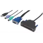 Cabo VGA Intellinet de 1 porta para consola KVM, portas PS2, USB e VGA