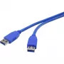 Cabo USB Renkforce RF-4369443 0,5 m USB 3.2 Gen 1 Azul