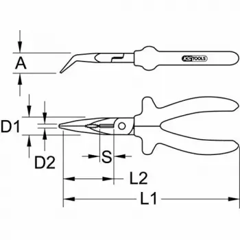 Alicate KS Tools 117.1767 peso 140 g embalagem 350x250x130 mm