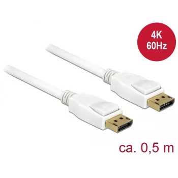Cabo DisplayPort DeLOCK 85507 0,5 m branco