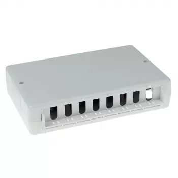 Caixa de superfície ACT FA5000 não blindada 8 portas Cat5e — 171,4×38×118,8 mm