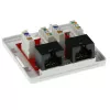 Caixa de superfície, 2 portas, CAT6, não blindada, ACT FA6002, 29×61×29,5 mm