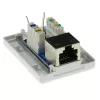Tomada de ligação de superfície blindada ACT FA5005 para 1× conector fêmea CAT5E, 39×29,5×54 mm