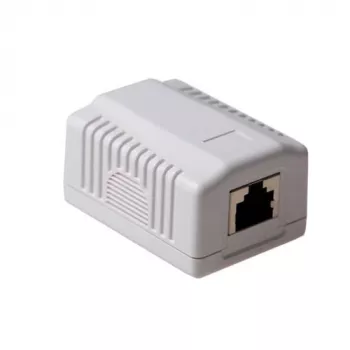 Tomada de blindagem de superfície ACT CAT6, 1 porta, 39×54×29,5 mm