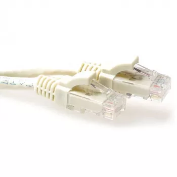 Cabo de patch ACT marfim 25 metros U/UTP CAT6 com proteção anti-dobra e fichas RJ45