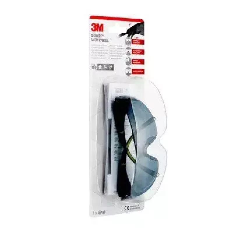 3M SF4000GC1 óculos de segurança óculos de proteção plástico preto, verde