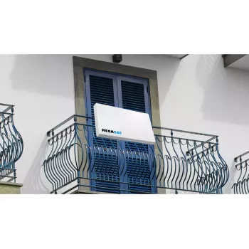 Antena parabólica Megasat D2 10,7 - 12,75 GHz branco