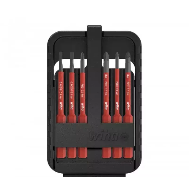 Conjunto de bits para chave de fendas Wiha slimBit SB2831B903 6 unid.