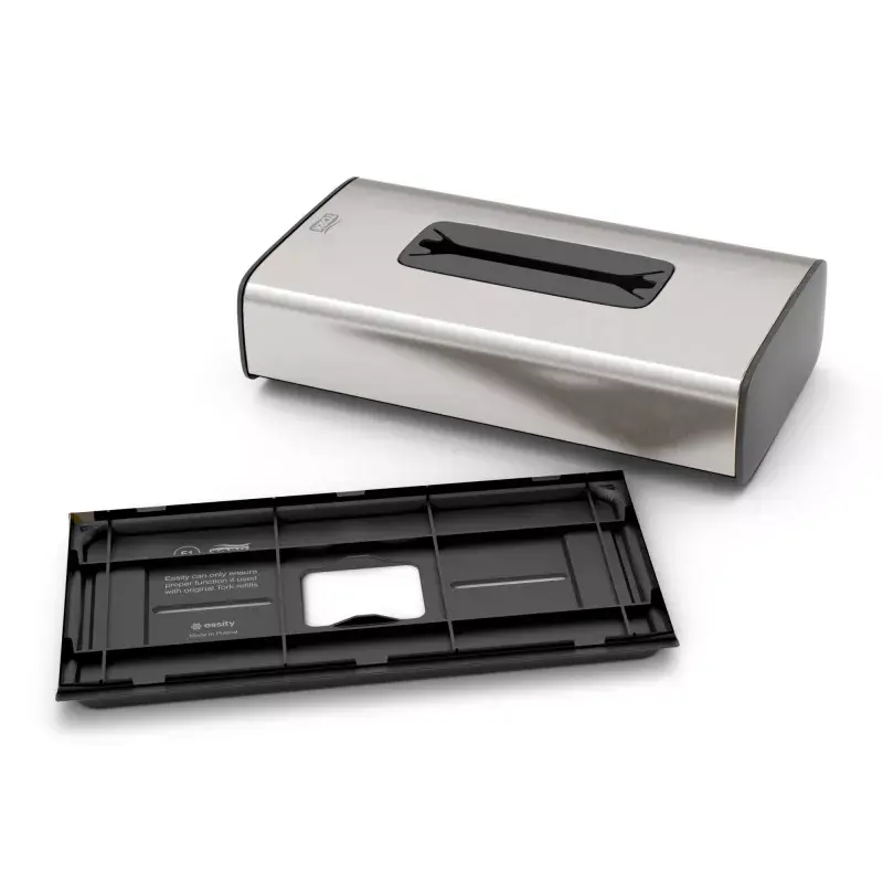 Tork 460013 dispensador de lenços faciais F1, aço inoxidável