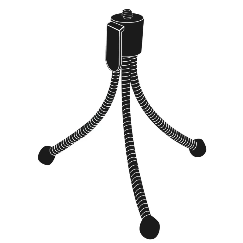 Tripé flexível Hama para câmaras digitais/analógicas 3 pernas preto
