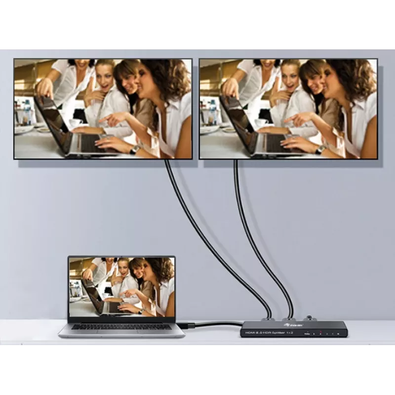 Splitter HDMI 2.0 Equip Ultra fino de 2 portas
