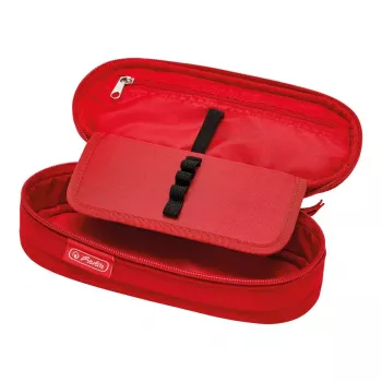 Estojo de lápis macio Herlitz 50038428 poliéster vermelho 215x95x60 mm
