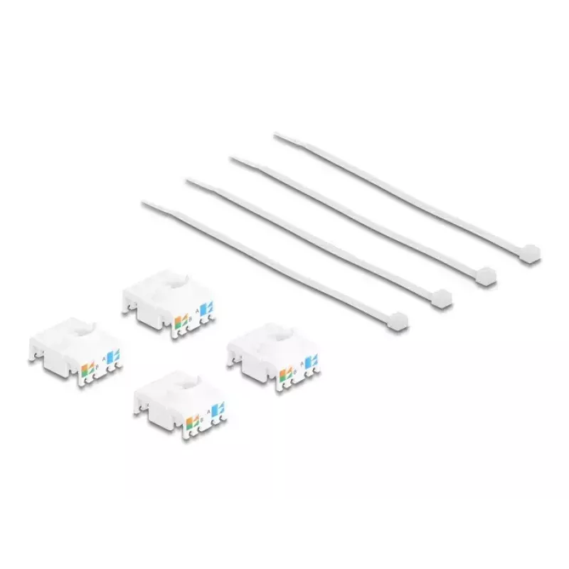Delock 86050 módulo Keystone tomada RJ45 Cat.6A STP, pack de 4