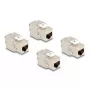 Delock 86050 módulo Keystone tomada RJ45 Cat.6A STP, pack de 4